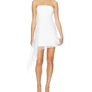 Amanda uprichard Mandy Rose Dress in Ivory